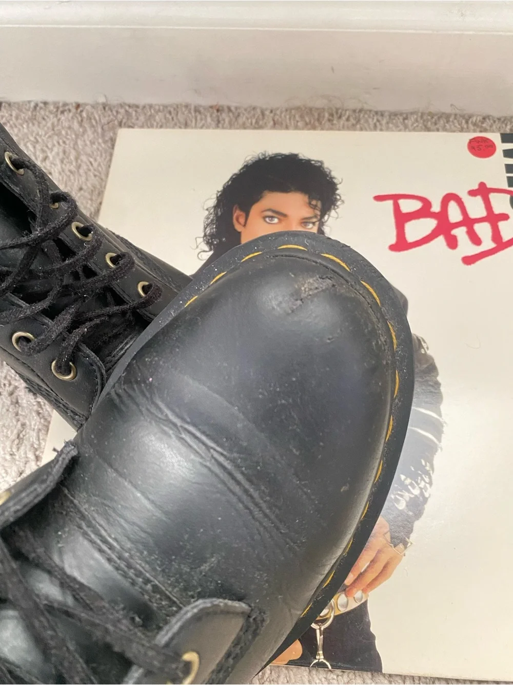 Dr. Martens Black Leather Lace-Up Boots